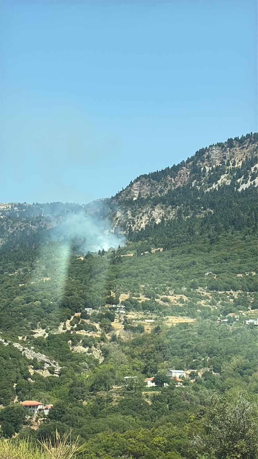 Αγρίνιο: Υπό έλεγχο η φωτιά στην Παλαιοκερασιά - Σηκώθηκαν εναέρια