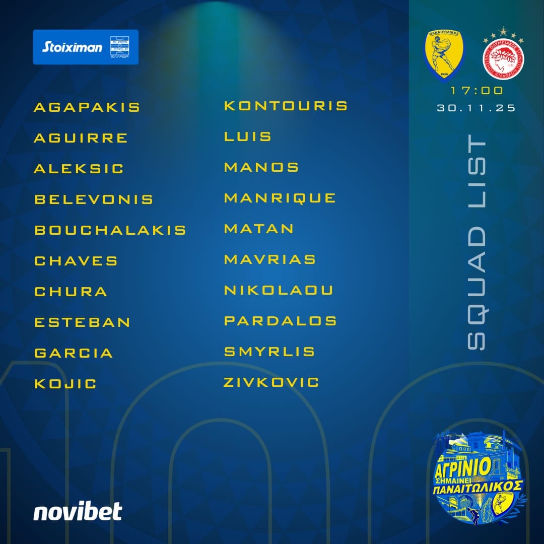 Παναιτωλικός: Ραντεβού με τον Ολυμπιακό στις 5 στο "κλουβί"