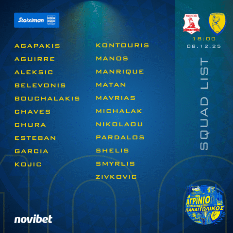 Και Σιέλης και Αγκίρε στην αποστολή το Παναιτωλικού για τις Σέρρες