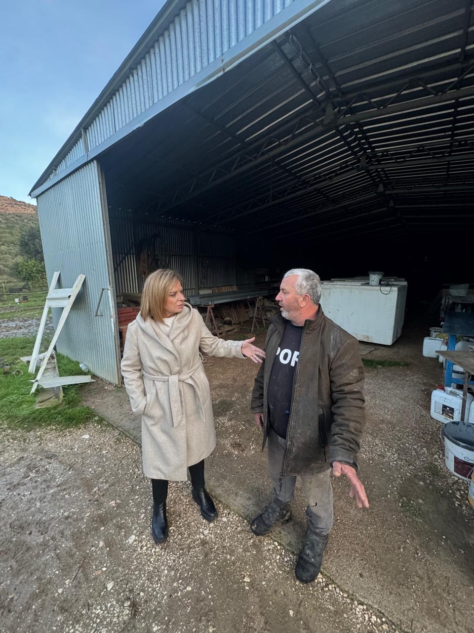 Αυτοψία της Χριστίνας Σταρακά στις πληγείσες από τις πρόσφατες πλημμύρες περιοχές της Βόνιτσας