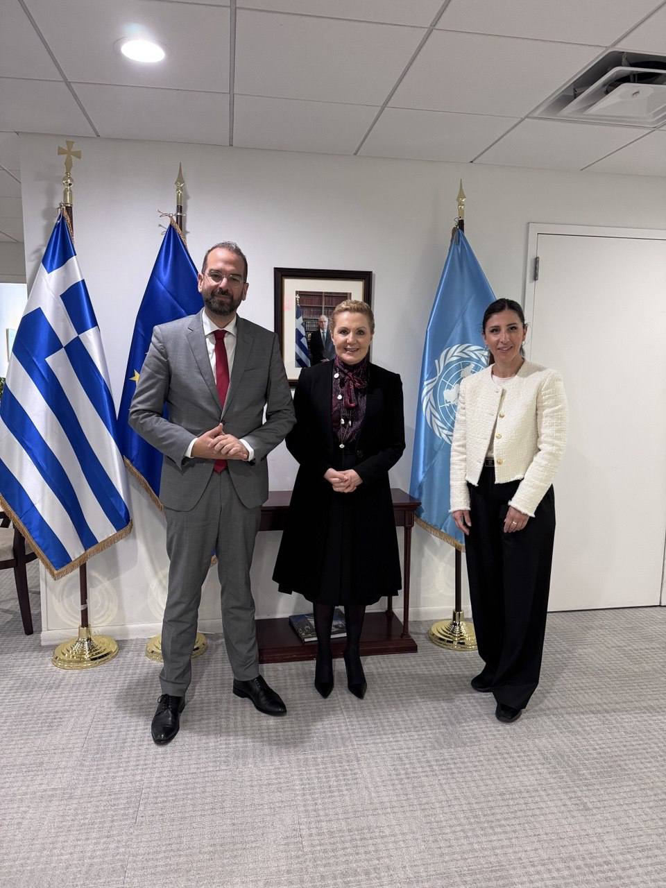 Συνάντηση Φαρμάκη με τη Μεσολογγίτισσα Μόνιμη Αντιπρόσωπο της Ελλάδας στον ΟΗΕ, την Πρέσβυ Αγλαΐα Μπαλτά